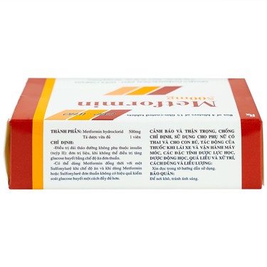 Viên nén Metformin 500mg Tipharco điều trị đái tháo đường típ 2 (4 vỉ x 15 viên) - Ảnh 2