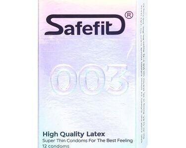Bao cao su Safefit 003 S52 siêu mỏng, không gây kích ứng, có chất bôi trơn (12 cái)