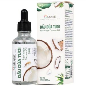 Dầu dừa tươi Raw Virgin Coconut Oil Cobote dưỡng ẩm, chống hăm, chăm sóc răng miệng (50ml)
