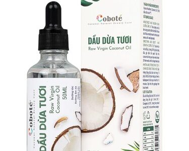 Dầu dừa tươi Raw Virgin Coconut Oil Cobote dưỡng ẩm, chống hăm, chăm sóc răng miệng (50ml)