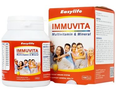Viên uống Immuvita Easylife bổ sung vitamin và khoáng chất cho cơ thể, tăng sức khỏe (100 viên)
