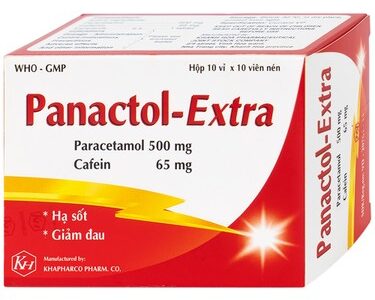 Viên nén Panactol Extra Khapharco hạ sốt, giảm đau (10 vỉ x 10 viên)