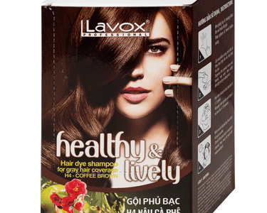 Gội phủ bạc Healthy&Lively Color Shampoo Lavox H4 màu nâu cà phê (10 gói x 30ml)