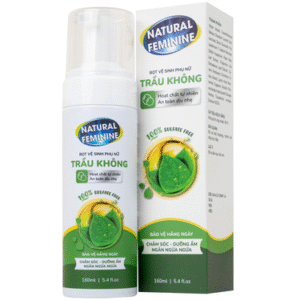 Dung dịch vệ sinh phụ nữ dạng bọt Natural Feminine Lá Trầu Không kháng khuẩn, vệ sinh nhẹ nhàng (160ml)