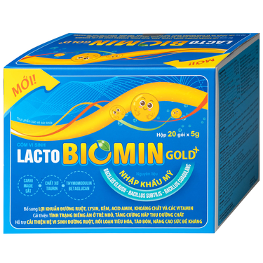 Cốm vi sinh bổ sung lợi khuẩn đường ruột Lacto Biomin Gold+ New Hdpharma (20 gói x 5g) - Ảnh 2