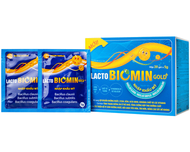 Cốm vi sinh bổ sung lợi khuẩn đường ruột Lacto Biomin Gold+ New Hdpharma (20 gói x 5g)