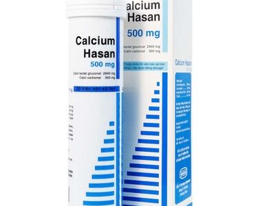 Viên sủi Calcium Hasan 500mg phòng và hỗ trợ điều trị bệnh loãng xương (20 viên)